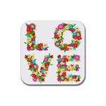 Floral Love Rubber Coaster (Square)