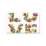 Floral Love Sticker Rectangular (10 pack)