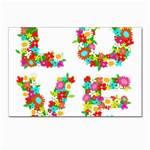 Floral Love Postcard 4 x 6  (Pkg of 10)