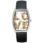 Floral Love Barrel Style Metal Watch