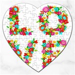 Floral Love Jigsaw Puzzle (Heart)