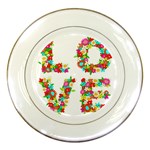 Floral Love Porcelain Plate