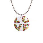 Floral Love 1  Button Necklace