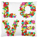 Floral Love Large Cushion Case (One Side)