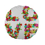 Floral Love Standard 15  Premium Round Cushion 