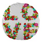 Floral Love Large 18  Premium Round Cushion 