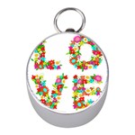 Floral Love Silver Compass (Mini)