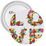 Floral Love 3  Button