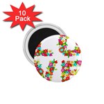 Floral Love 1.75  Magnet (10 pack) 