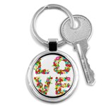 Floral Love Key Chain (Round)