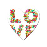 Floral Love Magnet (Heart)