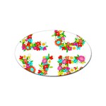 Floral Love Sticker Oval (10 pack)