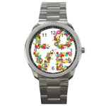 Floral Love Sport Metal Watch