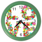 Floral Love Color Wall Clock