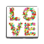 Floral Love Memory Card Reader (Square)