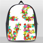 Floral Love School Bag (XL)