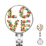 Floral Love Stainless Steel Nurses Watch