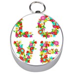 Floral Love Silver Compass