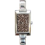 cheetah leopard print Rectangle Italian Charm Watch