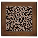 cheetah leopard print Framed Tile