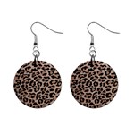 cheetah leopard print 1  Button Earrings