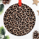 cheetah leopard print Round Ornament (Two Sides)