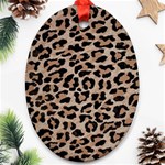 cheetah leopard print Oval Ornament (Two Sides)