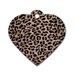 cheetah leopard print Dog Tag Heart (One Side)