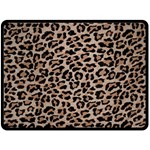 cheetah leopard print Fleece Blanket (Large)