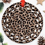 cheetah leopard print Round Filigree Ornament (Two Sides)