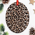 cheetah leopard print Oval Filigree Ornament (Two Sides)