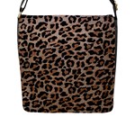 cheetah leopard print Flap Closure Messenger Bag (L)