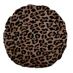 cheetah leopard print Large 18  Premium Flano Round Cushion 