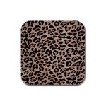 cheetah leopard print Rubber Square Coaster (4 pack)