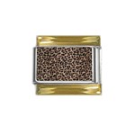 cheetah leopard print Gold Trim Italian Charm (9mm)