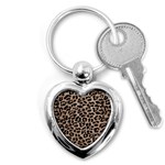 cheetah leopard print Key Chain (Heart)