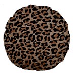 cheetah leopard print Large 18  Premium Round Cushion 