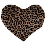 cheetah leopard print Large 19  Premium Heart Shape Cushion