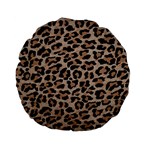 cheetah leopard print Standard 15  Premium Flano Round Cushion 