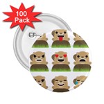 Groundhog Emojis 2.25  Button (100 pack)