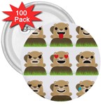 Groundhog Emojis 3  Button (100 pack)