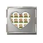 Groundhog Emojis Mega Link Heart Italian Charm (18mm)