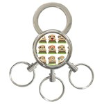 Groundhog Emojis 3-Ring Key Chain