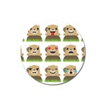 Groundhog Emojis Magnet 3  (Round)