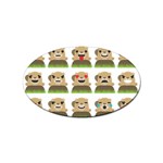 Groundhog Emojis Sticker Oval (10 pack)