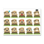 Groundhog Emojis Sticker A4 (10 pack)