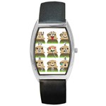 Groundhog Emojis Barrel Style Metal Watch