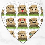 Groundhog Emojis Jigsaw Puzzle (Heart)