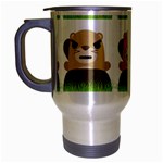 Groundhog Emojis Travel Mug (Silver Gray)