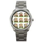 Groundhog Emojis Sport Metal Watch